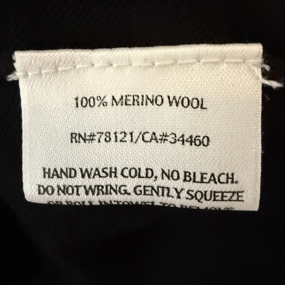 Eileen Fisher M Merino Wool Wide Sleeve Cropped Open Cardigan Black Lagenlook - Picture 9 of 9